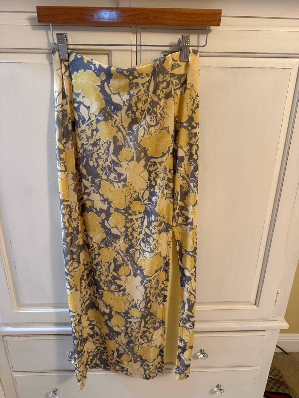 Free People Floral Mesh Midi Skirt XS